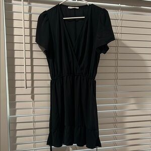 Abercrombie & Fitch Black Flutter Sleeve Mini Dress